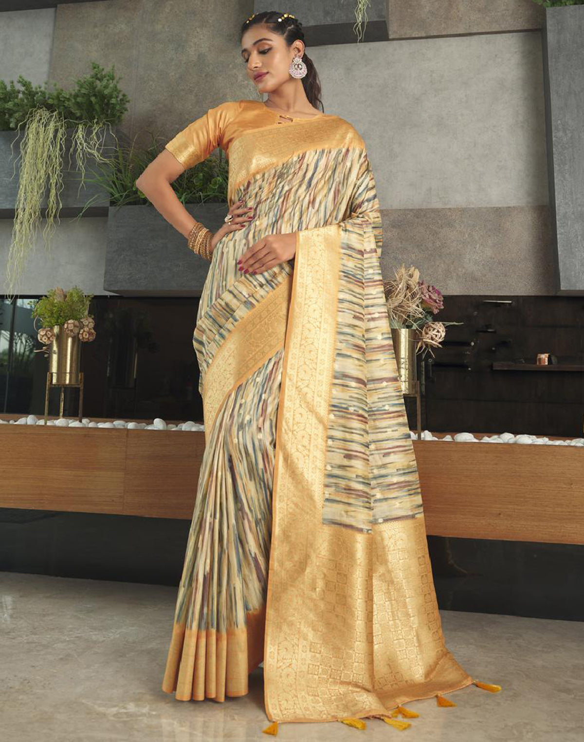 Multi Color Art Silk Digital Print Party Wear Saree