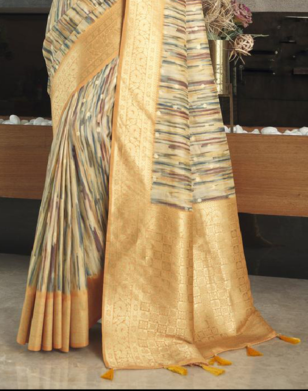 Multi Color Art Silk Digital Print Party Wear Saree