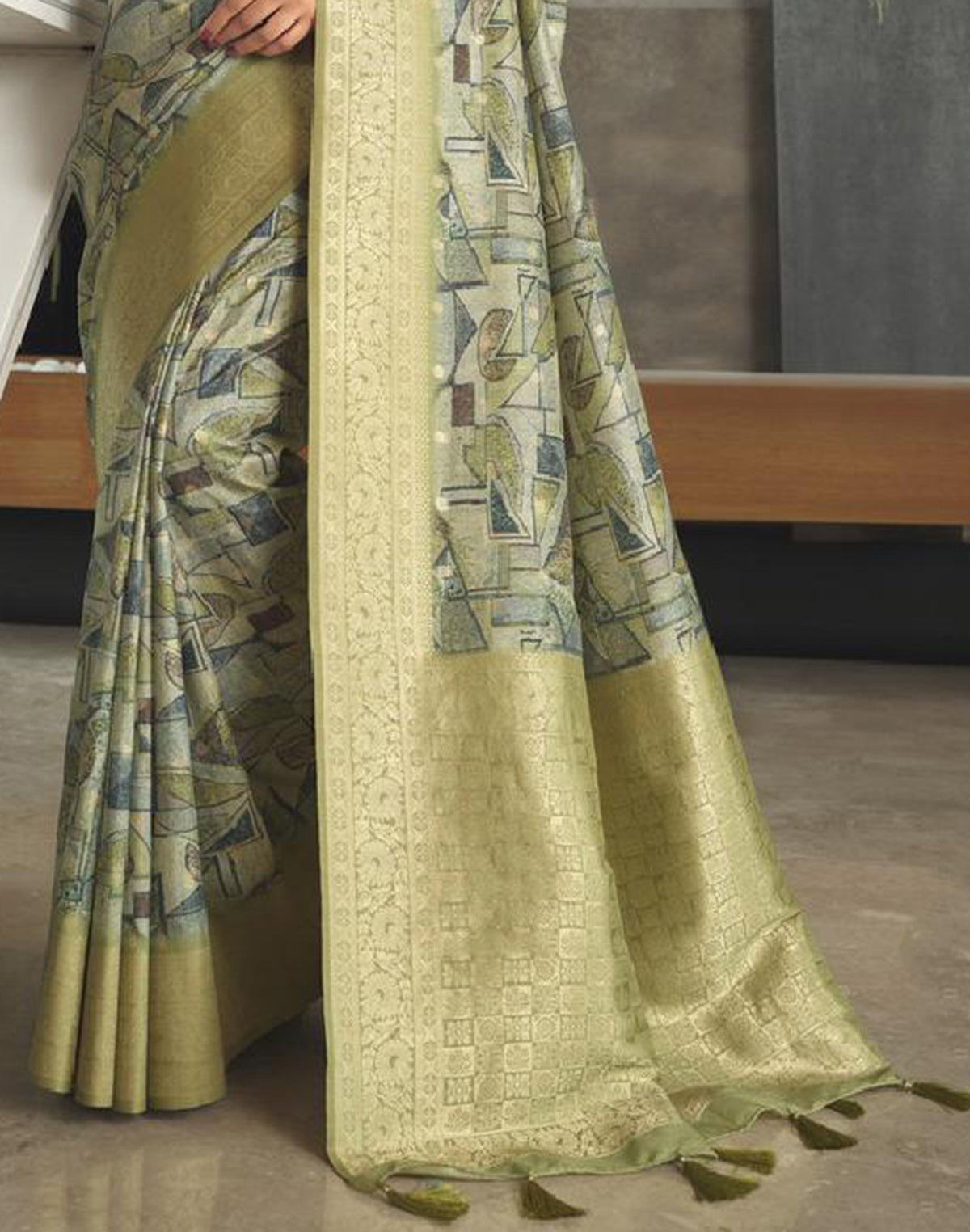 Light Green Party Wear Art Silk Saree