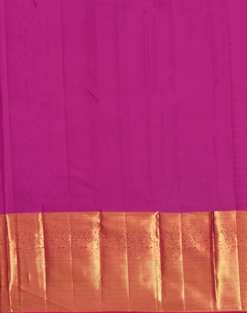 Pink Floral Pure Kanchi Pattu Saree