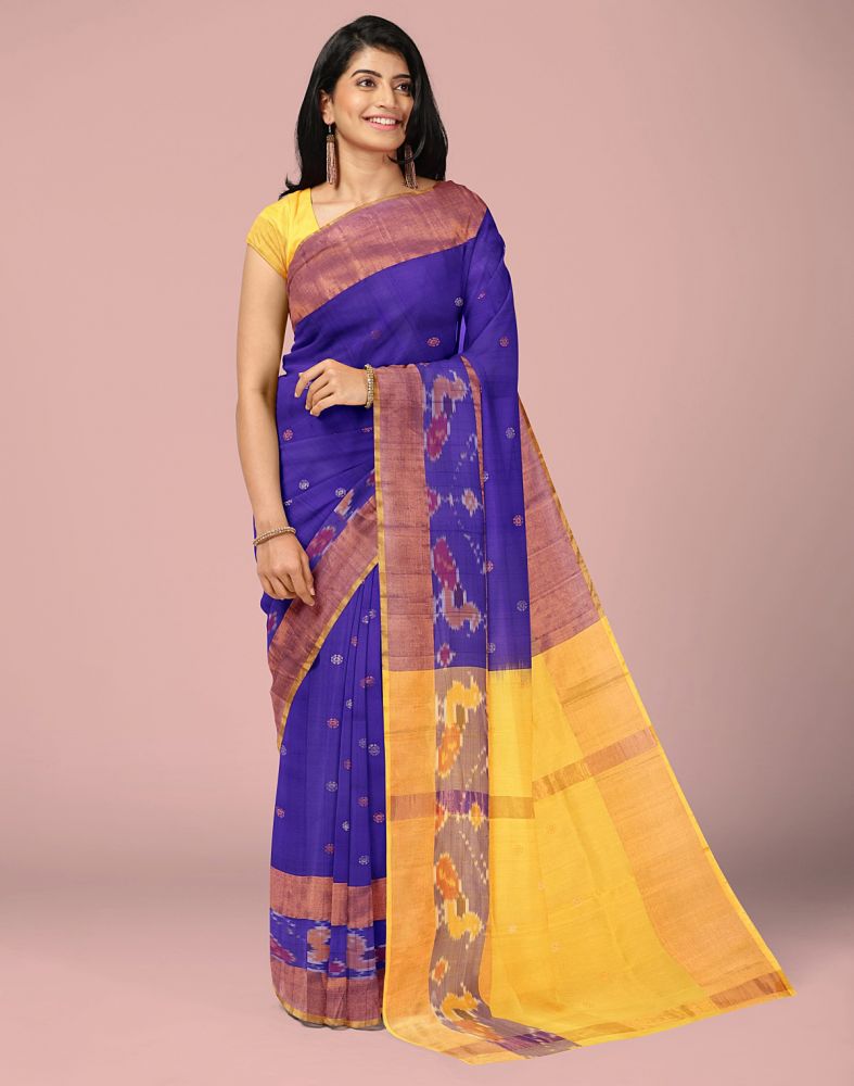 Royal Blue Coloured Uppada Silk Saree