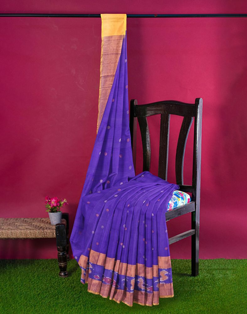 Royal Blue Coloured Uppada Silk Saree