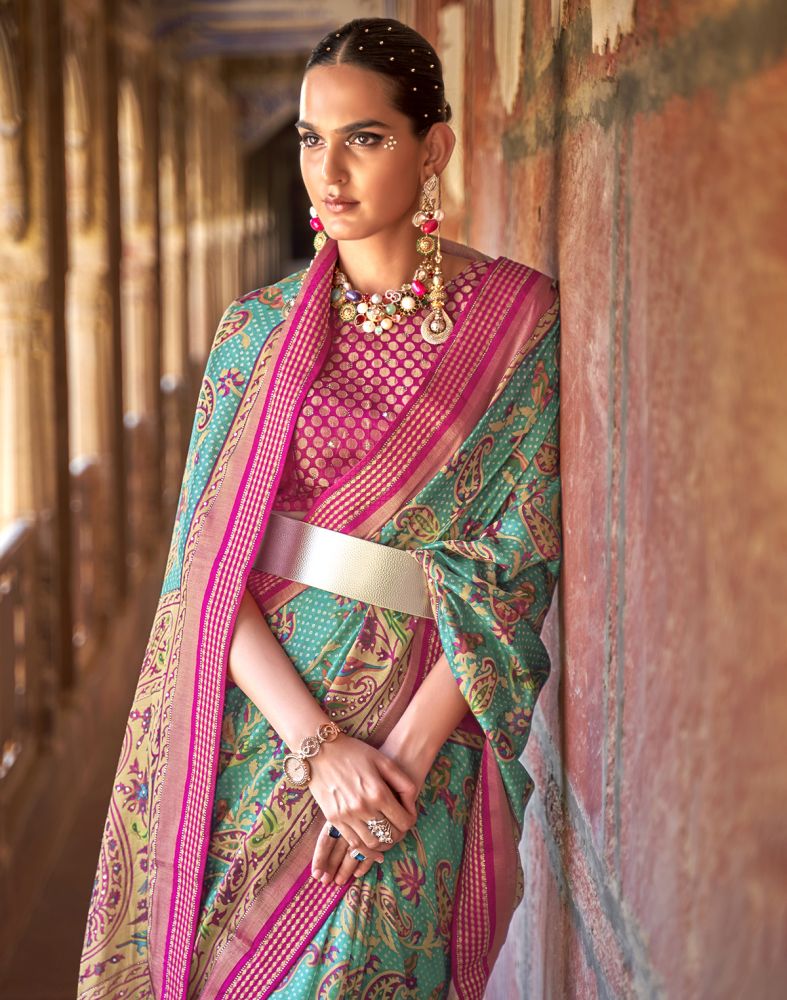 Glamorous Patola Green Coloured Saree