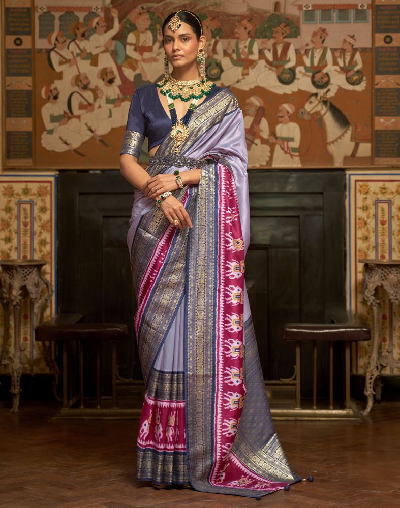 Light Blue Patan Patola Saree