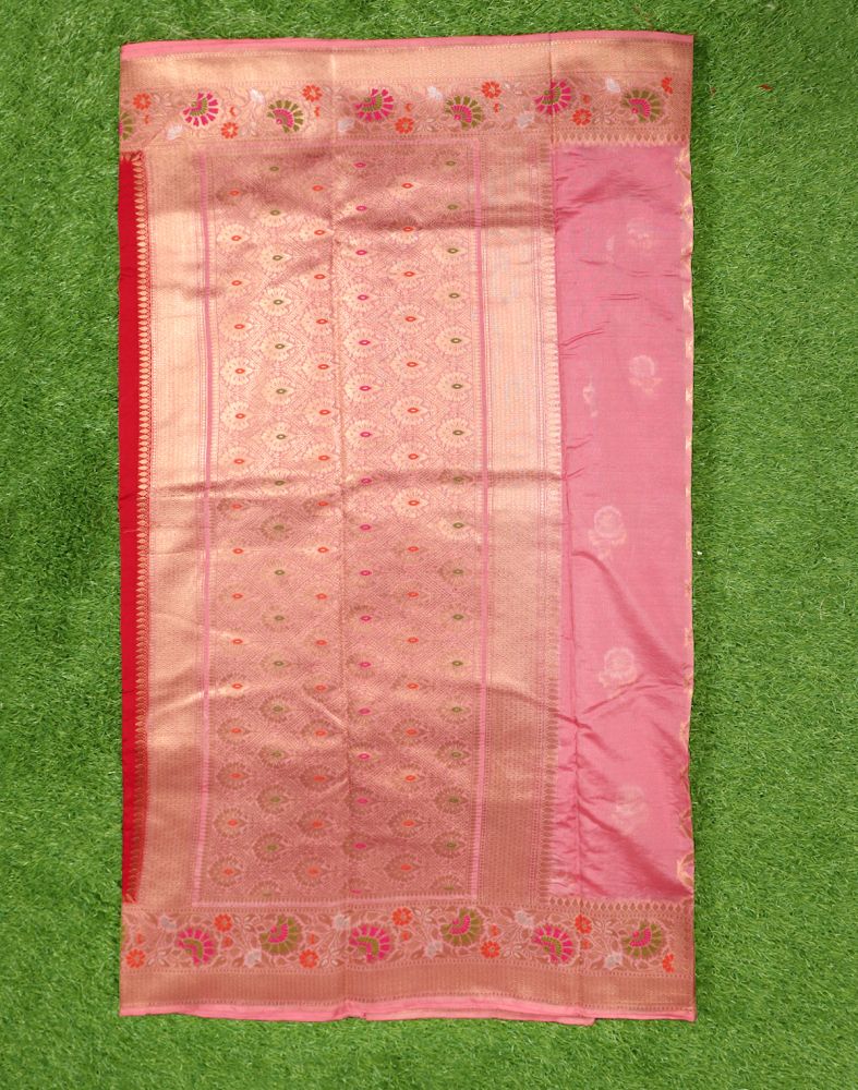 Red Colour Organza Floral Saree