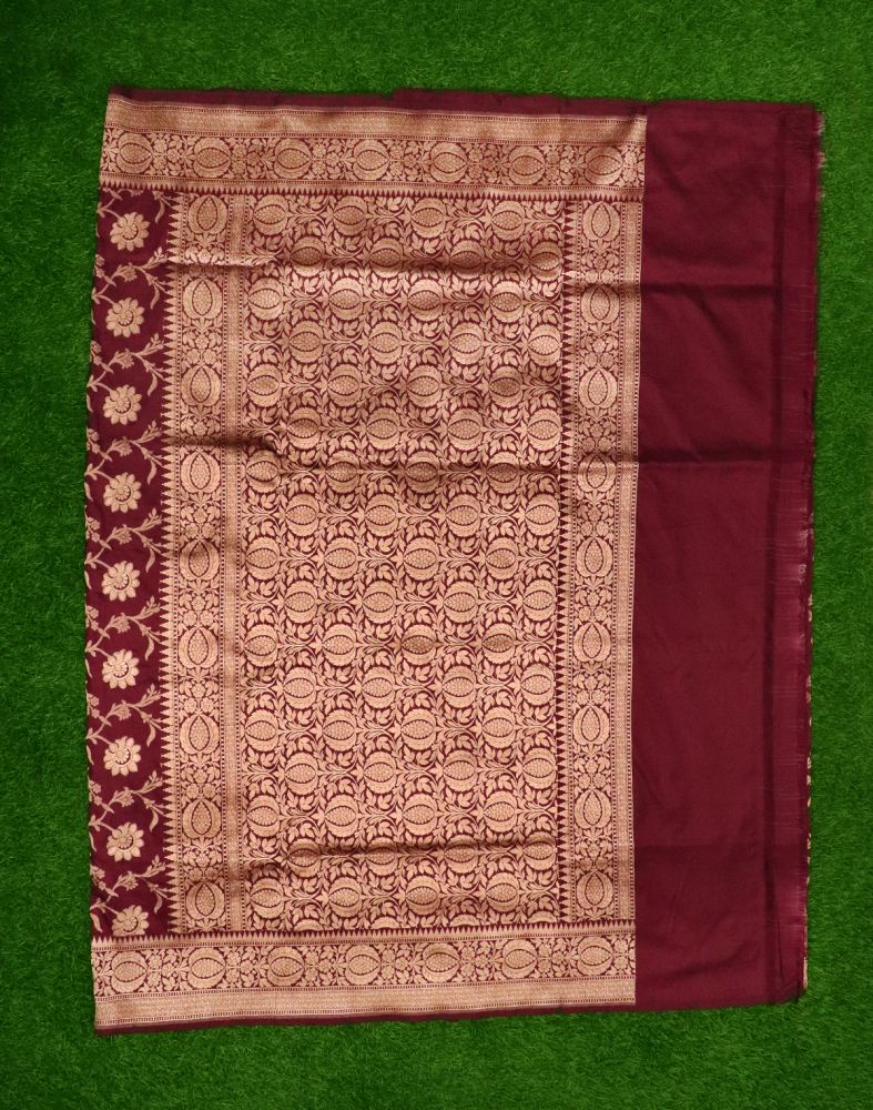 Violet Floral Banaras fancysaree
