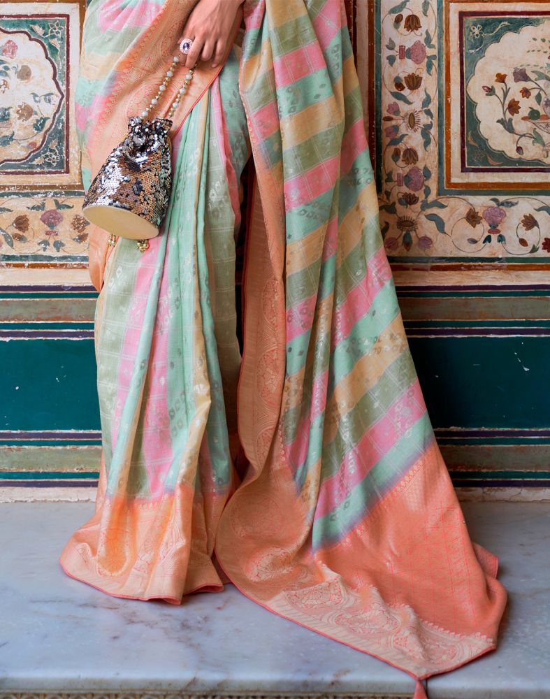 Multi Color Banaras Silk Patola Saree