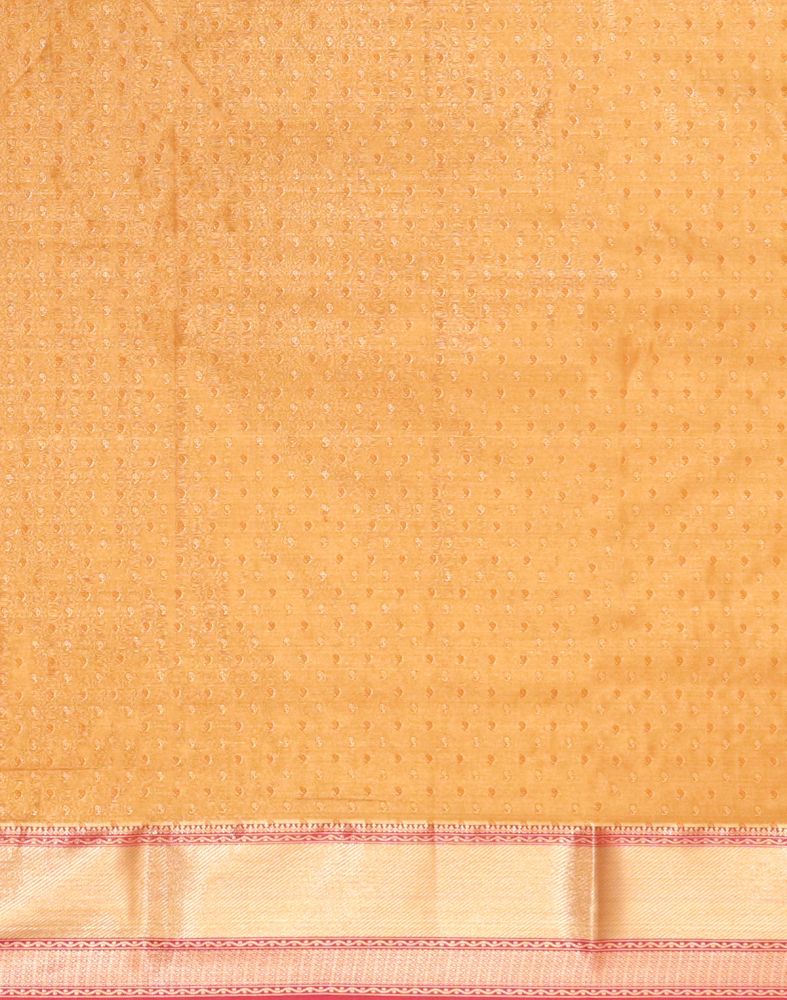 Light Yellow Kantha Embroidered work Semi Silk Saree